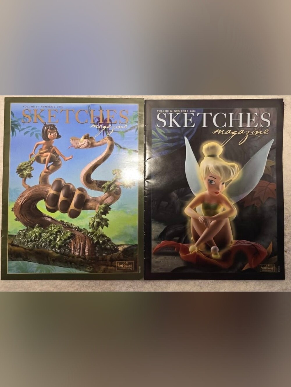 Walt Disney Collector's Society, "Sketches" Magazine 2006 Vol 14 # 2 & 2008
